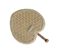 Mikikit Ventilatore Estivo Intrecciato a Forma di Cuore in PU Fresco Ventilatore Decorativo e Pratico per la Casa Decorazione da Parete e Accessorio Portatile per Uso Interno ed Esterno