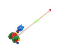 Mikikit Wooden Walker Push Toy With Cute Cartoon Animals Safe Rounded Edges Walker For Physical Development And Cognitive Play