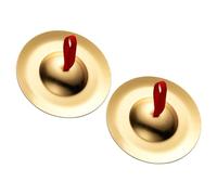 Mikinona 1 Paio percussioni percussione ritmo cembalo di oggetti di scena danzanti piatto a mano in metallo giocattoli educativi per strumenti cembali per ballare rame Golden