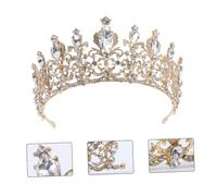 Mikinona 1 Pc barocca corone principesse hair charms hair jewelry costumi per ragazze diademi di strass per la sposa principessa della sposa copricapo della sposa lega bianca