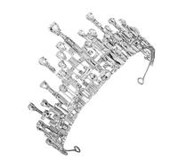 Mikinona 1 Pezzo barocca Spose arredamento del matrimonio corone di compleanno per le donne tiara nuziale Nozze in stile barocco Copricapo da sposa copricapo da festa strass z