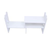 Mikinona 1 Pz Orso scaffale piccolo scaffale Bianco sottile scaffali piccola libreria da scrivania mensola per desktop Libro per la scrivania mini libreria pvc bianca