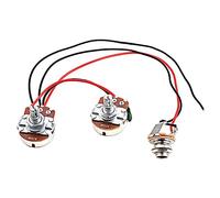 Mikinona 1 Set Cablaggio Basso Pots Kit Completo per Chitarra Elettrica Design Pre Assemblato per Installazione Facile e Veloce Accessori per Strumenti Musicali Materiali Resistente e