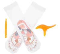 Mikinona 1 Set Calzini per la salute meridiana circolazione ACUPRESSURA massaggio riflessologia bob calze punto di pressione del piede calzini stampati per punti di agopuntura resina