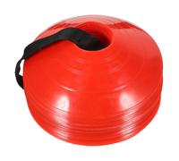 Mikinona 1 Set Coni Calcio per Allenamento Marcatori Rossi con Cinghie per Esercizi e Preparazione Sportiva Visibili su e Superfici per Allenamenti e Giochi