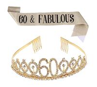 Mikinona 1 Set Da 2 Pezzi Cintura Cerimoniale Fascia Di Compleanno Per Donne Cintura Da Mamma Di Compleanno Per Donne Tiara E Fascia Di Compleanno Tiara D'Argento