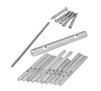 Mikinona 1 Set kalimba thumb piano 10 tasti dito messa a punto riparazione salterio kit chiave acciaio pollice parti di pianoforte ponte del pianoforte a pollice ponte Calimba lega Argento