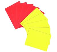 Mikinona 10 Cartellini Arbitrali per Calcio Cartellini Rossi e Gialli PVC Resistente Compatti e Facili Portare per Partite Calcio e Sport