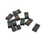 Mikinona 10 manopole di controllo del fader del mixer audio - Manopole di controllo push-pull in gomma con tappo piatto di ricambio - Accessori per console mixer per scheda audio e controller DJ