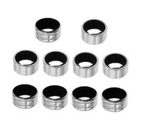 Mikinona 10 pezzi Anelli Antigoccia per Bottiglie di Vino in Acciaio Inossidabile con Protezione Anti-perdite e Anti-tracimazione Collari Eleganti con Rivestimento in Spugna Assorbente per