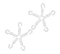Mikinona 10 Pezzi Ganci Ricambio per Bastone Tende Testa Asta per Tende in Plastica Resistente Kit Accessori Compatibile Verticali