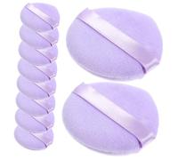 Mikinona 10 Pezzi Piumino da cipria viola make up cosmetici make-up makeup kit lamel cosmetics polvere mini bignè soffio di trucco bignè per il trucco per la cipria flanella Viola,porpora