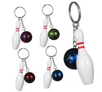 Mikinona 10 Portachiavi Bowling Simulazione Mini Bowling Colorata Casual Ciondoli Appendibili per e Chiavi Gadget Sportivo Souvenir e Portatile Colore Casuale