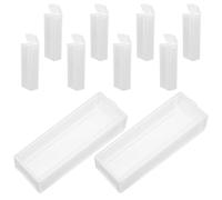 Mikinona 10pezzi Scatola Porta Vetrini Microscopio Trasparente Contenitore Plastica per Stoccaggio e Trasporto Sicuro di Diapositive da Laboratorio Organizer Leggero e Resistente per Uso