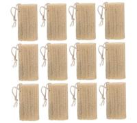 Mikinona 12 Pezzi Natural Loofah Exfoliating Pad Reusable Body Scrubber For Deep Cleaning And Skin Circulation Boost Long Natural Loofah Sponge For Shower Bath Spa Use