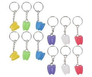 Mikinona 12 Pezzi Porta Dentiera in Plastica e Lega, Contenitore a Forma di Dente per Conservare i Denti da Latte Durante i Viaggi, Design Colorato e Divertente