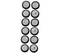 Mikinona 12 Pz perline per unghie forniture di perle false perle di perle artificiali perle bianche fai da te perline sciolte di perle rotonde hair charms hair jewelry unghie decorazioni