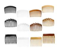 Mikinona 12pezzi Pettini Laterali Per Alla Francese in Plastica Denti Fermagli Per Decorativi Pettini Per Sposa Per Acconciature Chignon