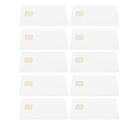 Mikinona 15 Pezzi Carte Ic Bianche PVC con Chip Smart 16K Memoria per Controllo Accessi Porte Compatibili per Uso Aziendale e Comunità Schede di Credito Vuote Programmabili
