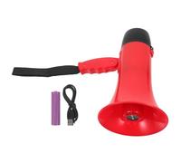 Mikinona 1pezzi Megafono Tromba Rosso Microfono Corno Portatile Amplificatore del Suono Pieghevole per Guide Turistiche e Commercianti