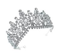 Mikinona 1pezzi Nuziale Per Sposa Tiara Cristalli e Fascia Per Per Matrimoni e Speciali