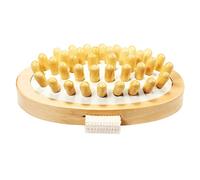 Mikinona 1pezzi Spazzola Per Massaggio Del Corpo Compatta Da Testine in Legno Rotonde Per Spazzolatura Secco o Asciutta Promuove La Circolazione Sanguigna e Rimuove Le Cellule Morte Della d