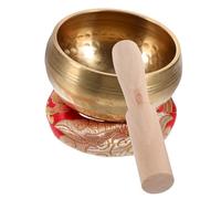 Mikinona 1set Ciotola Cantante e Legno Completo Per Meditazione e Strumento Terapeutico Per Relax e Benessere Inclusi Mazzuolo e Cuscino Perfetta Per Pratiche Spirituali e Guarigione