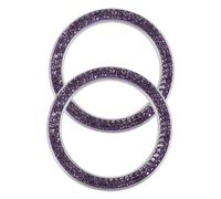Mikinona 2 Pezzi Anello Decorativo per Pulsante Accensione Auto Copertura Brillante per Avviamento Accessori Interni Eleganti e Unici per da Graffi e Usura