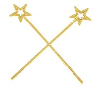 Mikinona 2 pezzi Bacchette Magiche a Forma di Dorate per Feste Fatine Bambine Gioco Scenico Leggero e Resistente Regalo per Compleanni e Premi in Classe