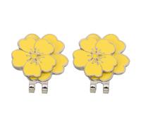 Mikinona 2 Pezzi Clip Design Staccabile in Lega di Zinco per Cappello da Golf a Forma di Giallo Riduce la Pressione per Sport All'aperti e Partite Rilassate