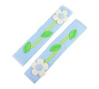 Mikinona 2 pezzi Copertura per Maniglia Frigorifero in Tessuto Blu Antipolvere Sportello Freezer e Elettrodomestici Resistente e Lavabile