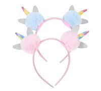 Mikinona 2 Pezzi fascia per unicorno Carino ragazze di unicorni cerchi per piccolo Banca da ragazza adorabile fascia per da ragazza copricapo delle ragazze Tessuti felpati
