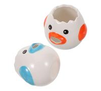 Mikinona 2 Pezzi Gadget Tuorlo Animato Separatore Piccolo Vomito A Forma Assistente Cottura Filtro E Necessità Di Cottura E Per Bianco Bianco/Tuorlo