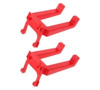 Mikinona 2 Pezzi Gancio in Plastica per Lavaggio Auto, Robusto | Rosso, per Clip Aperte e Pannelli Forati, Installazione Semplice, Accesso Rapido Agli Attrezzi
