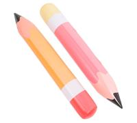 Mikinona 2 Pezzi Matite Gonfiabili Giganti in PVC per Decorazioni Feste Compleanno e Ritorno Scuola Accessorio Divertente per Aula e Foto Matite Rosso e Arancione Resistente e