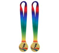 Mikinona 2 Pezzi Medaglie Tennis Premio in Metallo con Nastro Leggero Ricompense Sportive per Studenti Premi Gara e Medaglie Ricordo per Competizioni Giovanili