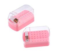 Mikinona 2 Pezzi Nail Art Head Grinding Box Nail Drill Case Nail Drill Organizer Nail Drill Bits Contenitore Manicure Drill Bit Stand Manicure Drill Bit Storage Nail Drill Bit Stand