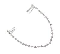 Mikinona 2 Pezzi Pettine per da Sposa Fascia per Catena di Strass Decorazione per Eleganti Accessori per per Donne Copricapo da Sposa Decorazione per Spose E Damigelle