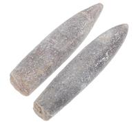 Mikinona 2 Pezzi Specimen Naturali Belemnite per Studio e Decorazione Fossili Originali per Insegnamento Geologia e Paleontologia Modelli Decorativi e Collezionismo
