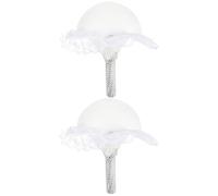 Mikinona 2 Pezzi Supporto Bouquet Sposa in Schiuma per Nozze, Manico Bianco | Base Leggera per Composizioni, Posizionamento Preciso dei Gambi, Compatibile Fiori Finti e Cerimonie