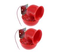 Mikinona 2 Pezzi Tromba Elettrica Auto Bull Horn Alta Durata e Basso Consumo Energetico Corno Elettrico per Veicoli e Moto con Suono e Forte per Sicurezza Stradale