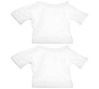 Mikinona 2 Pezzi Vestiti per Bambole Orso in Cotone Bianco Costume Decorativo per Bambole e Peluche Accessori per per Giochi di Ruolo e Sviluppo Autonomia