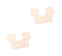 Mikinona 2 Pz Cuscinetti per Il Sudore sotto Le ascelle Canotta a Maniche Corte Cuscinetti per Il Sudore sotto Il Braccio Felpe Magliette Palestra Reggiseno Sportivo Gilet Intimo Latte Seta