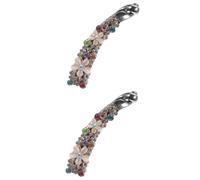 Mikinona 2 Pz fermaglio per con strass barrette forcine hair ribbon hair bow molletta messa in piega clip per accessori per per folti da donna Metallo bianca
