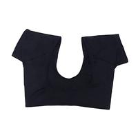 Mikinona 2 Pz gilet antisudore ascellare canotta da allenamento da uomo protezione del gilet antisudore suor Vita ragazza manica corta gilet di sudore per le donne 88% poliestere Black