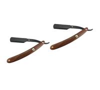 Mikinona 2 Pz rasoio manuale tagliacapelli professionali rasoio portatile barber lamette da barba per uomo kit da barba con rasoio a mano libera da uomo rasoio sicuro rasoio da uomo Bambù