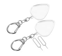 Mikinona 2 Set Portachiavi Porta Plettro Trasparente con Apri Busta Custodia Organizer per Custodia Porta Plettro Chitarra Scatola Plastica per Conservare Plettri di Varie Dimensioni