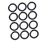 Mikinona 20 pezzi Elastici per Capelli Neri Fasce Elastiche Spesse per Coda di Cavallo Accessori Donna e Morbidi e Resistenti per Capelli Medi e Spessi Tenuta Sicura Tutto Giorno