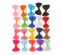 Mikinona 20 pezzi Elastici per con Fiocchi Colorati Accessori Morbidi ed Elastici per Acconciature Quotidiane e Cerimonie Fermagli per Ragazze