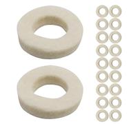 Mikinona 20 Pezzi Set 20 Cuscinetti per Valvole Tromba e Trombone in Feltro Bianco, Accessorio di Ricambio Silenzioso per Strumenti a Fiato, Dischi Morbidi ad Assorbimento Umidità per